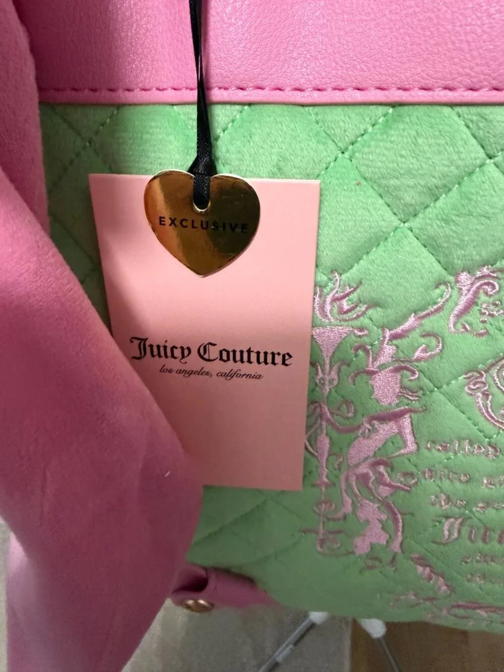 Juicy Couture Juicy Tale Retro Green Cherry Blossum Daydreamer Bag NWT - Picture 5 of 11
